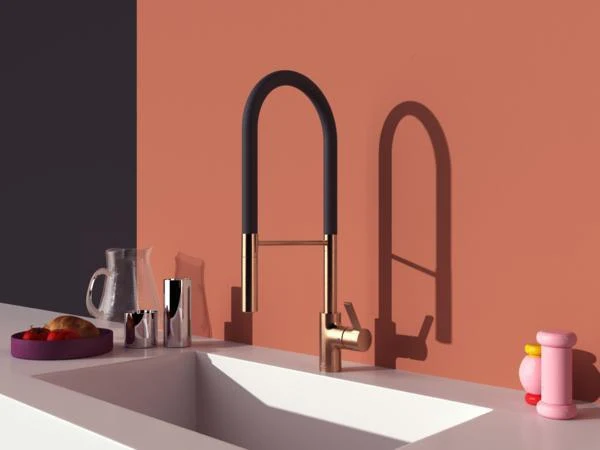 IDEAL STANDARD Gusto Semi-Professional Küchenarmatur 225 mm Ausladung Sunset Rose