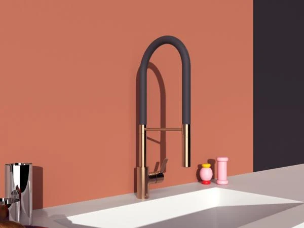 IDEAL STANDARD Gusto Semi-Professional Küchenarmatur 225 mm Ausladung Sunset Rose