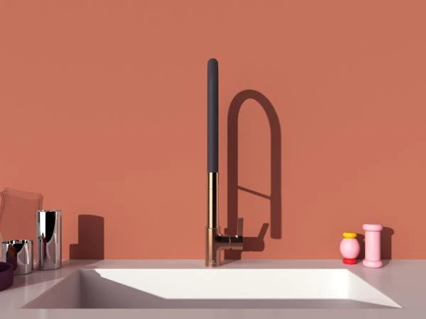 IDEAL STANDARD Gusto Semi-Professional Küchenarmatur 225 mm Ausladung Sunset Rose