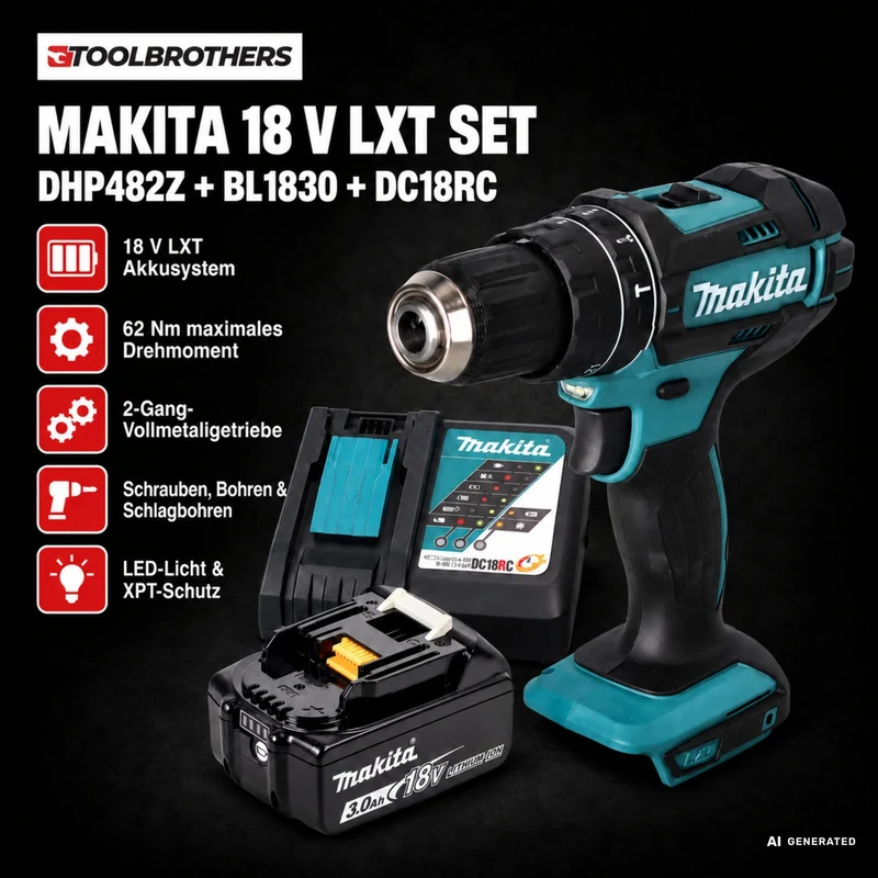 Toolbrothers Powertools Kalender 2026 – Makita DHP482Z Edition, Gr. XXL