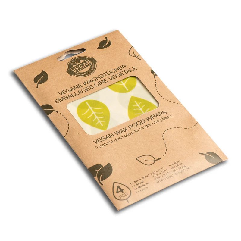 Nuts - wiederverwendbare Soja-Wachstücher (Vegan Wraps) - Grüne Blätter