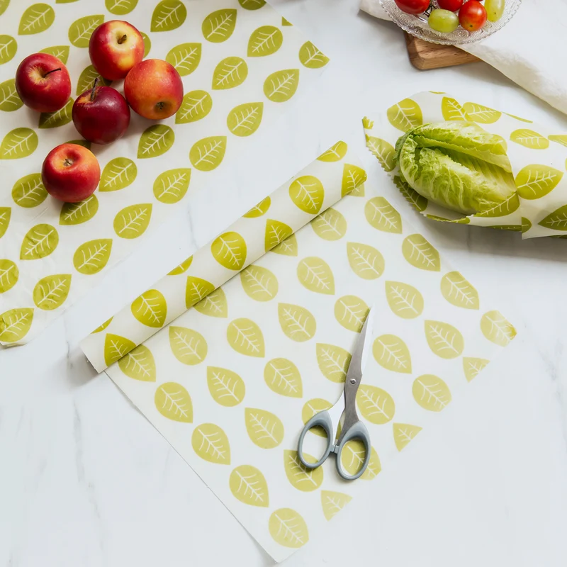 Nuts - wiederverwendbare Soja-Wachstücher (Vegan Wraps) - Grüne Blätter
