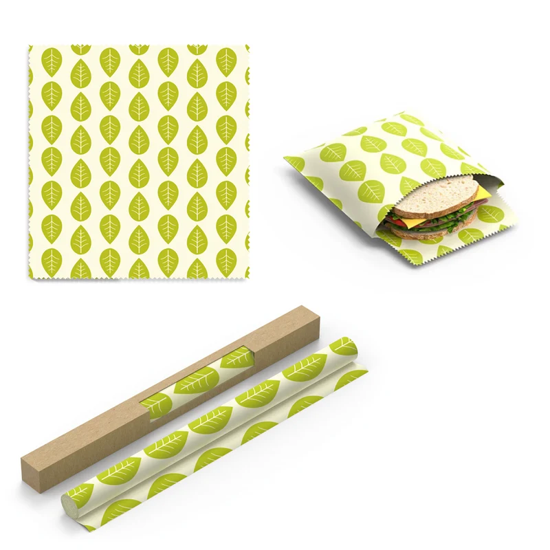Nuts - wiederverwendbare Soja-Wachstücher (Vegan Wraps) - Grüne Blätter