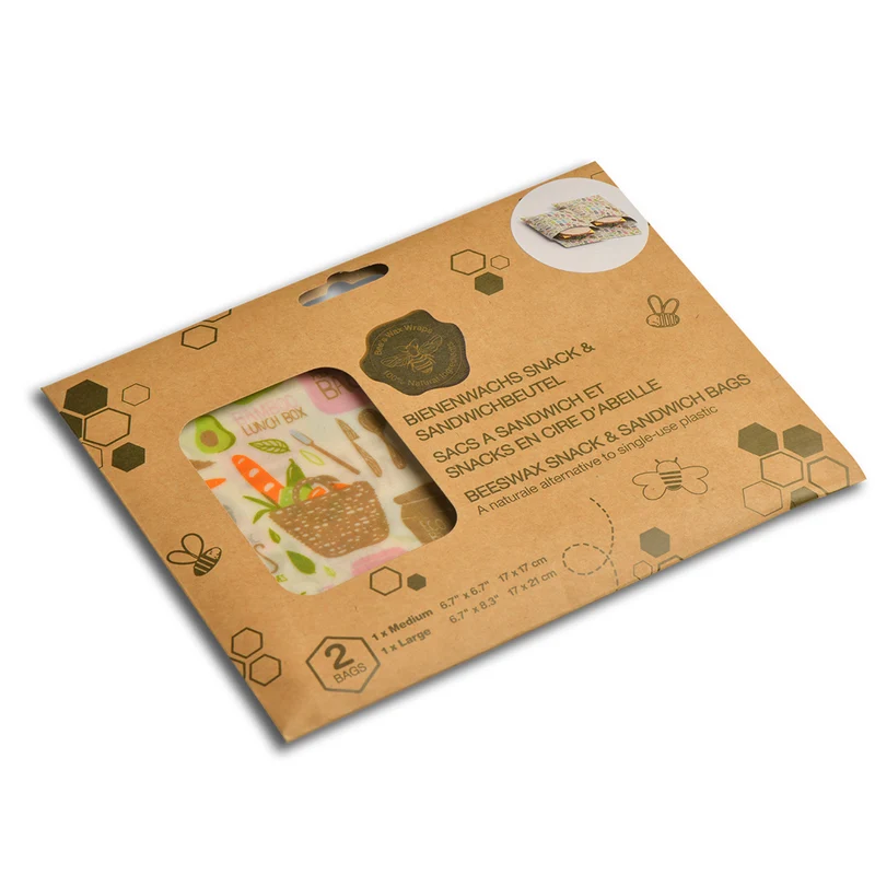 Nuts - praktische Sandwich & Snack Bags (100% natürliches Bienenwachs)