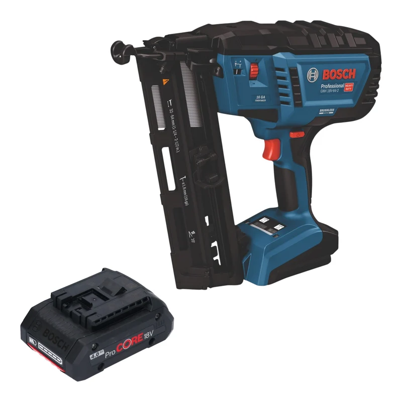 Bosch GNH 18V-64-2 Professional Akku Holznagler 18 V 1,6 x 32 - 64 mm Brushless + 1x ProCORE Akku 4,0 Ah - ohne Ladegerät