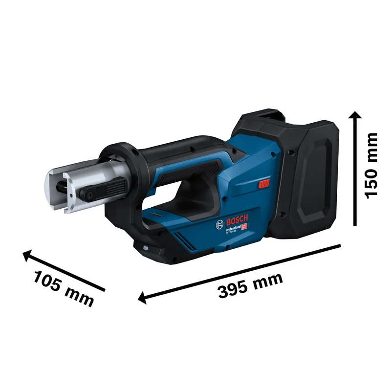 Bosch GPT 18V-19 Professional Akku Presswerkzeug 18 V 21 kN + 1x ProCORE Akku 4,0 Ah + Ladegerät + 3x Pressbacke + L-Boxx