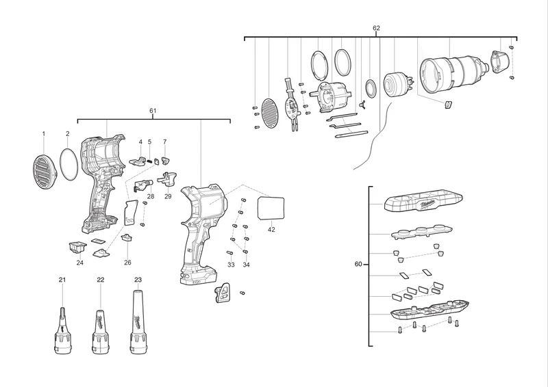 Milwaukee M18 BLHSB Ersatzteile (Code: 510332)