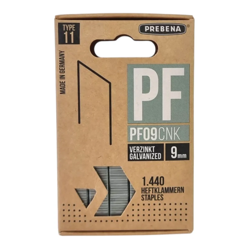 Prebena PF09CNK-K Klammern Heftklammern Typ PF 1440 Stück 9 mm verzinkt