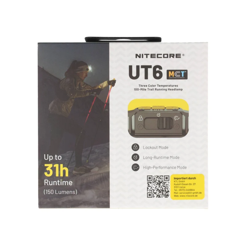 Nitecore UT6 – 1.600 Lumen, NL1840R, schwarz