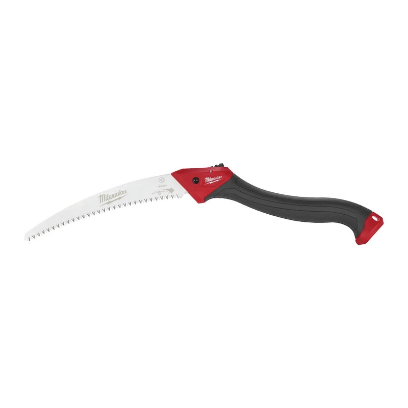 Milwaukee Handsäge klappbar gebogen (Max. Schnitt-Ø: 150 mm, Messerlänge: 250 mm, Sägeblatt mit japanischem Zugschnitt-Zahnprofil)