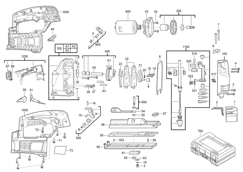 Milwaukee HD18 JS Ersatzteile (Code: 447207)