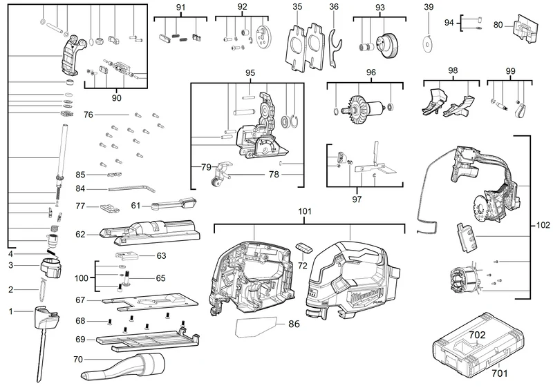 Milwaukee M18 FJS Ersatzteile (Code: 469259)