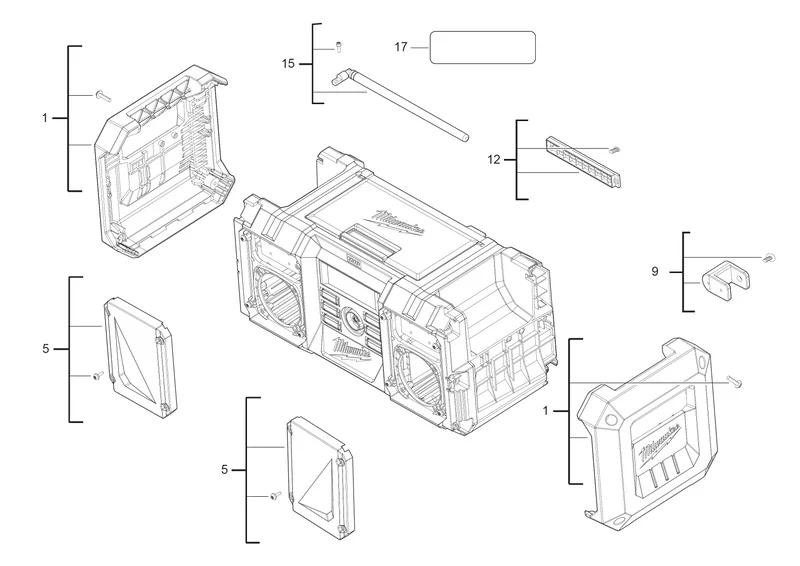 Milwaukee M18JSRDAB+ Ersatzteile (Code: 456627)