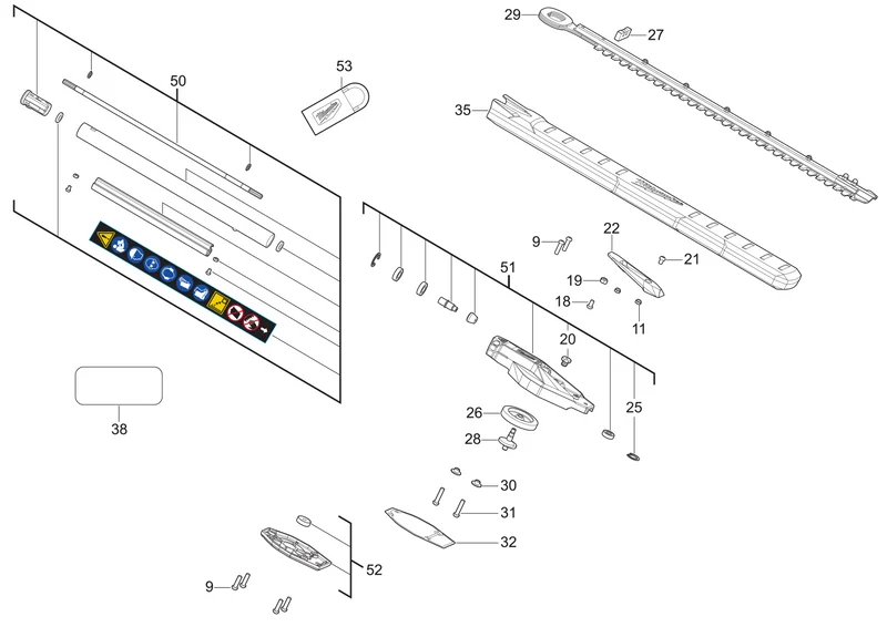 Milwaukee M18 FOPH-SHTA Ersatzteile (Code: 503060)