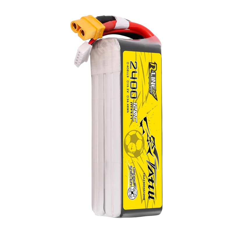 Tattu 2400mAh 15,2V 120C 4S1P High-Voltage-LiPo-Akkupack mit XT60-Stecker