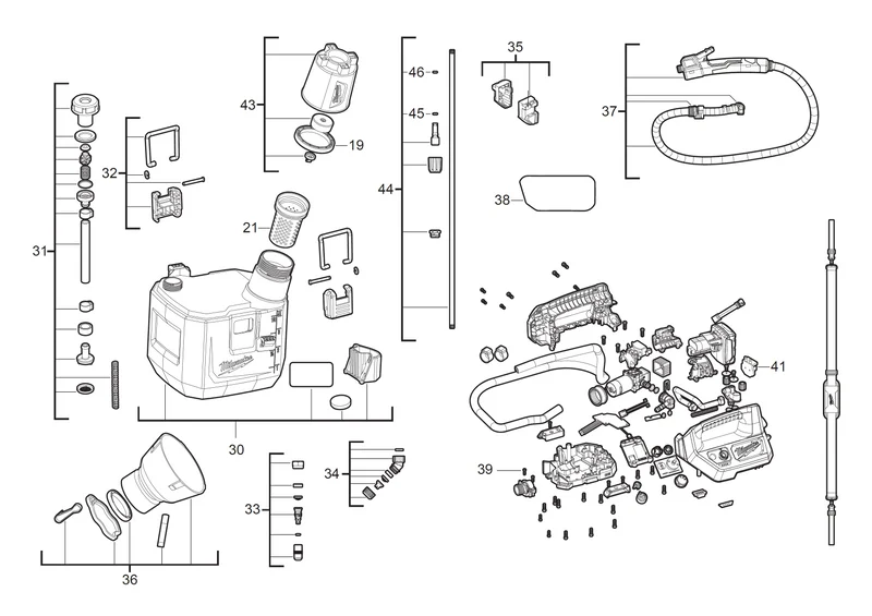 Milwaukee M12 BHCS3L Ersatzteile (Code: 491465)