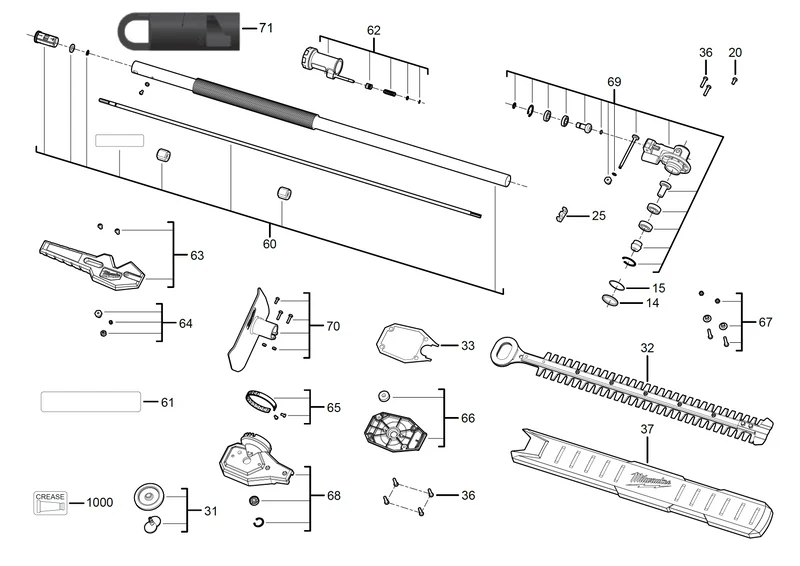 Milwaukee M18 FOPH-HTA Ersatzteile (Code: 469778)
