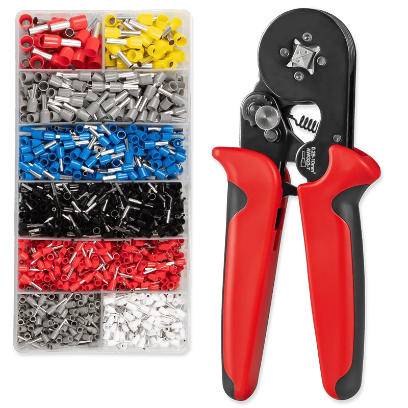 Crimpzange mit 1800-tlg. Aderendhülsen-Set
