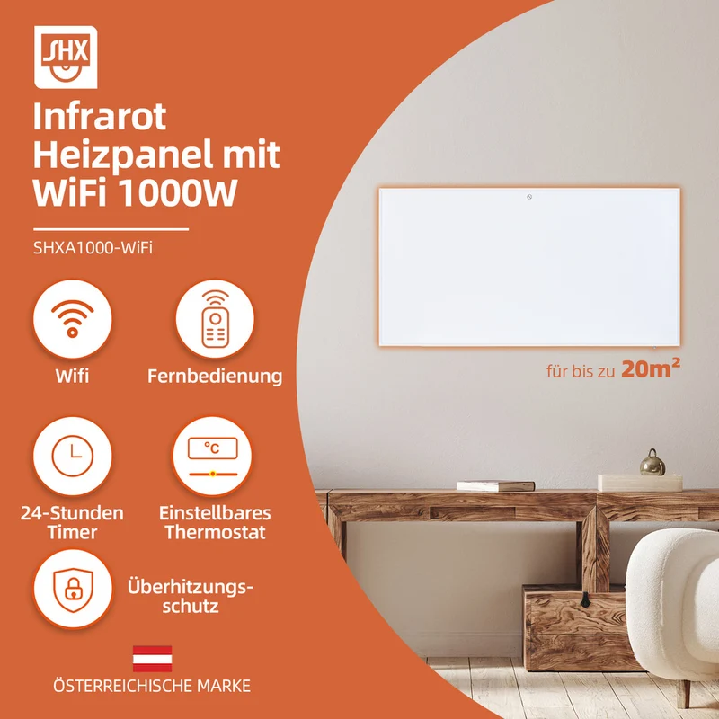 SHX Infrarot-Heizpaneel mit WIFI