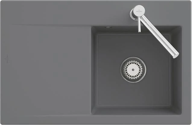 Villeroy & Boch Subway Style 45 Flat Einbauspüle 780x510mm Ebony CeramicPlus
