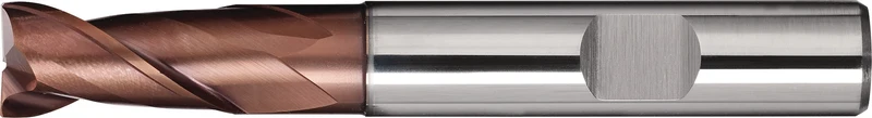 TECWERK Bohrnutenfräser DIN 6527 L Typ N VHM TiAlN 16 mm – 2 Schneiden, lange Ausführung