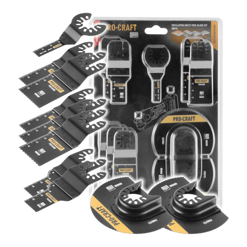 Procraft MB10 Sägeblatt Set 10 tlg. für oszillierende Multifunktionswerkzeuge