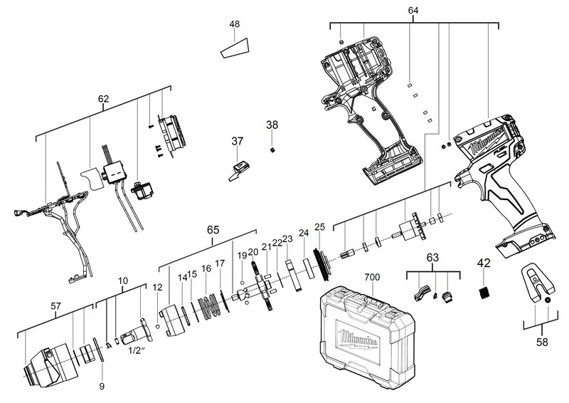Milwaukee M18 CIW12 Ersatzteile (Code: 433135)