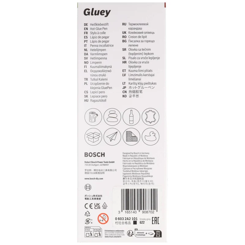 Bosch Gluey Heißklebestift, kabellos und wiederaufladbar, inkl. Mignon AA 1,2V Akkus