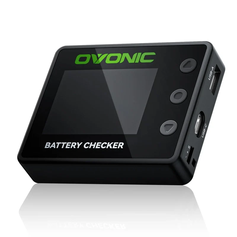 OVONIC C30 Smart-Akkutester und Zell-Balancer für 1S-8S LiPo-, LiHV-, LiFe- & Li-Ion-Akkus, PWM/PPM-Servotester, 30 W USB-C PD & 22,5 W USB-A Schnellladeausgang