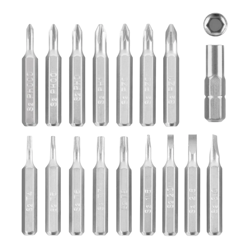 Procraft SS-46 Bit Set 46 tlg. 25 - 28 mm Phillips / Pozidriv / Torx / Hex / Schlitz