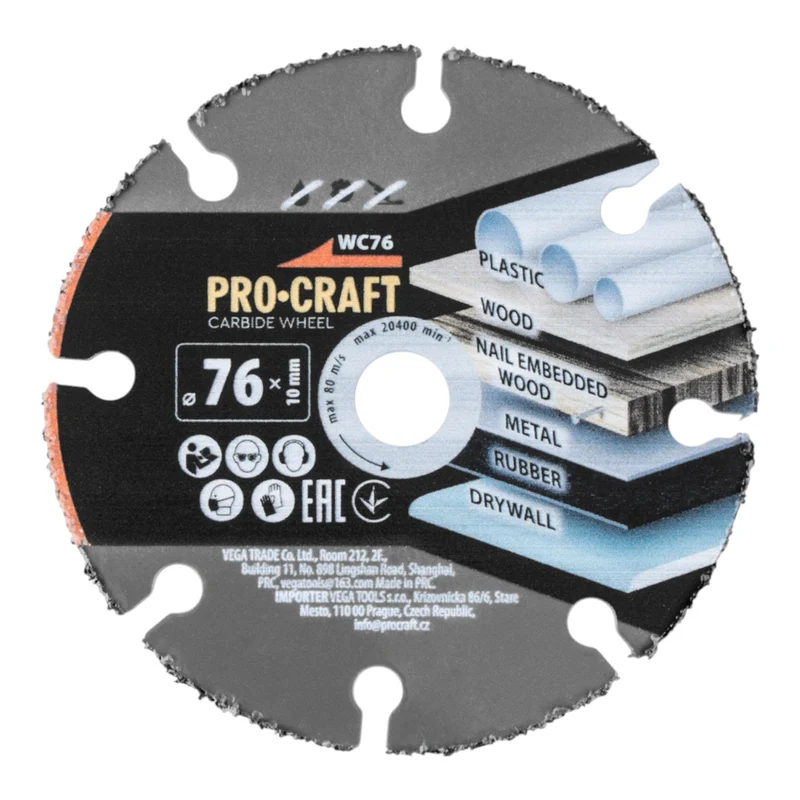 Procraft WC76 Hartmetall Trennscheibe 76 x 10 mm