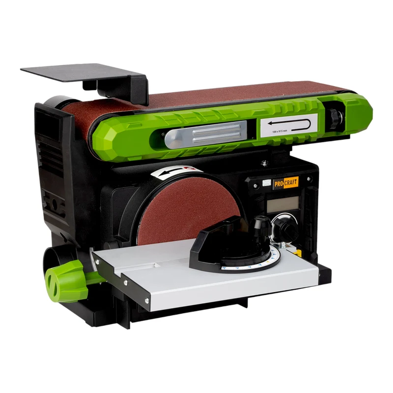 Procraft BDS400S Band- und Tellerschleifmaschine 400 Watt 915 x 100 mm + 10 tlg. Schleifpapier Set