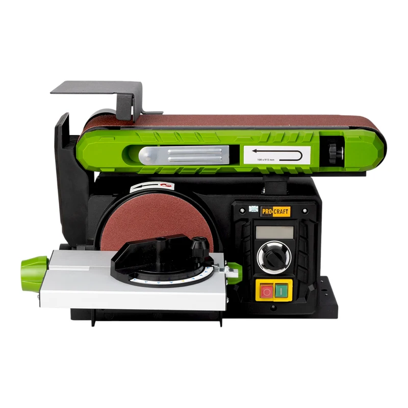 Procraft BDS400S Band- und Tellerschleifmaschine 400 Watt 915 x 100 mm + 10 tlg. Schleifpapier Set