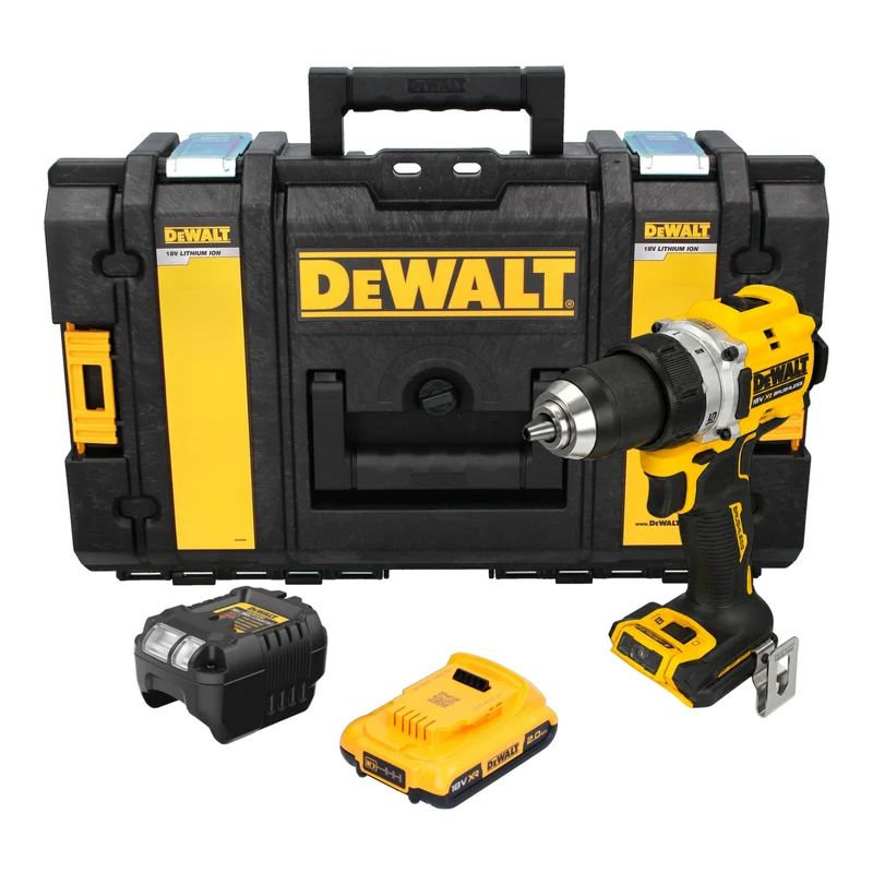 DeWalt DCD 800 D1 Akku Bohrschrauber 18 V 90 Nm Brushless + 1x Akku 2,0 Ah + Ladegerät + Tough Box