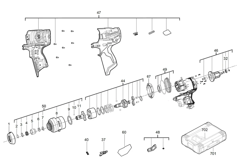 Milwaukee M12 FID Ersatzteile (Code: 474345)