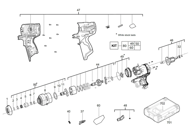 Milwaukee M12 FID Ersatzteile (Code: 467033)