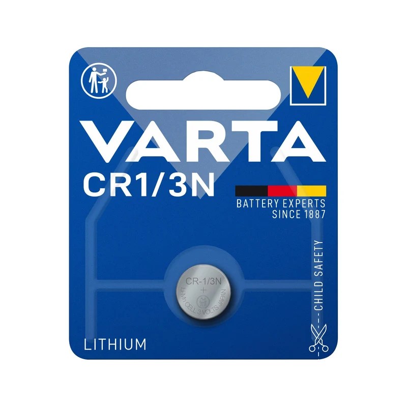 VARTA Batterie Lithium CR1/3N, 3V Photo, Retail Blister (1-Pack)