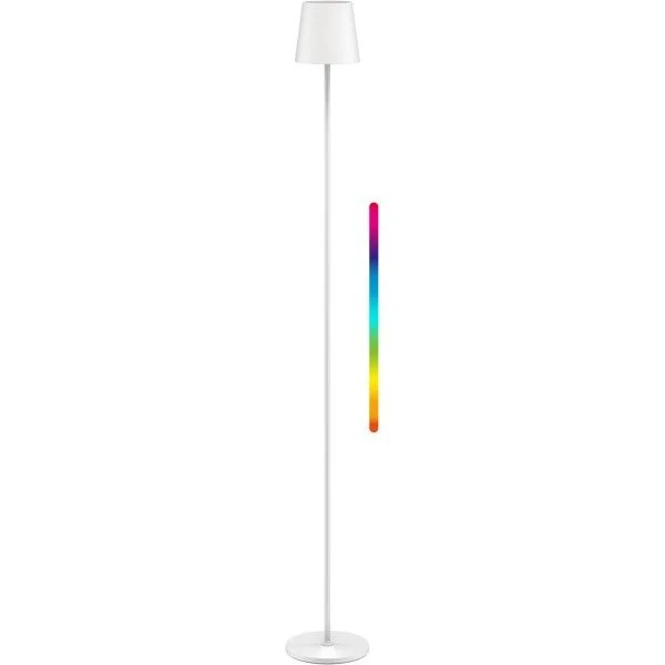 Goobay kabellose LED-Stehleuchte XL 122 cm RGBW weiß