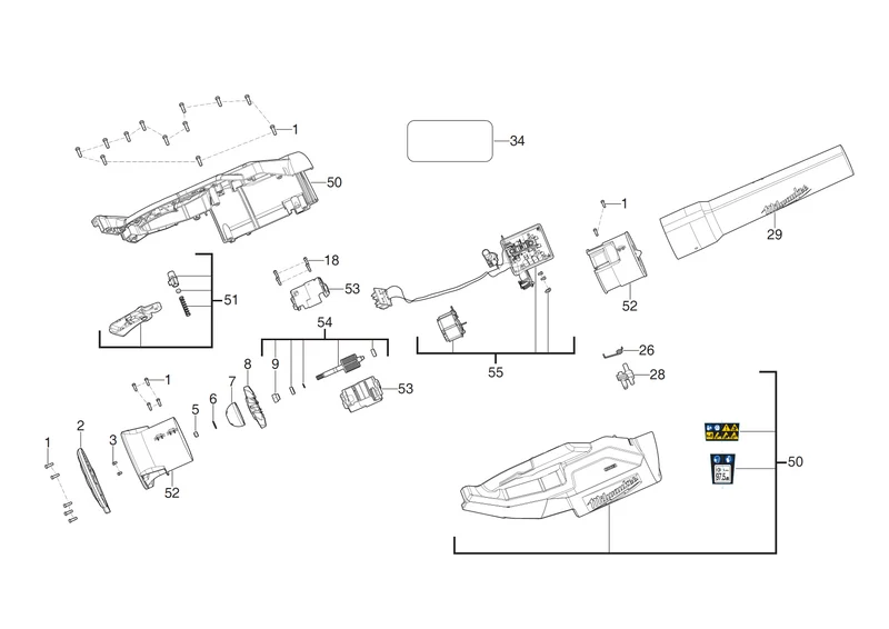 Milwaukee M18 BLBLO Ersatzteile (Code: 510457)