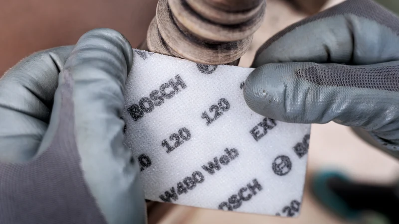 Bosch EXPERT W480 Web 1/4 Handschleifblatt (10er-Pack, 115 x 140 mm, Effizientes Schleifen verschiedenster Materialien, Flexi-Web-Technologie)