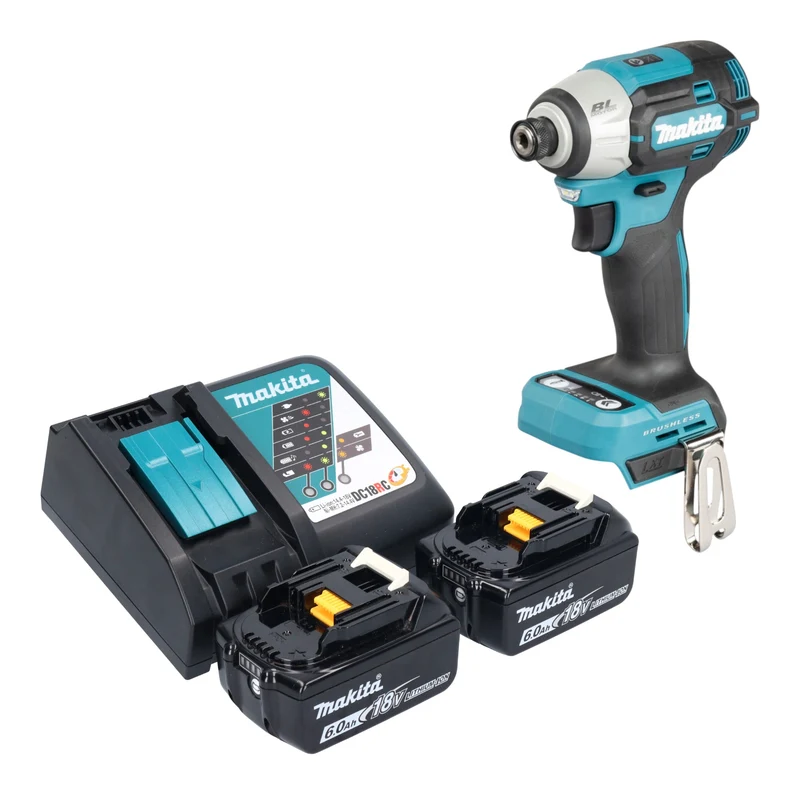 Makita DTD 201 RG Akku Schlagschrauber 18 V 210 Nm Brushless + 2x Akku 6,0 Ah + Ladegerät