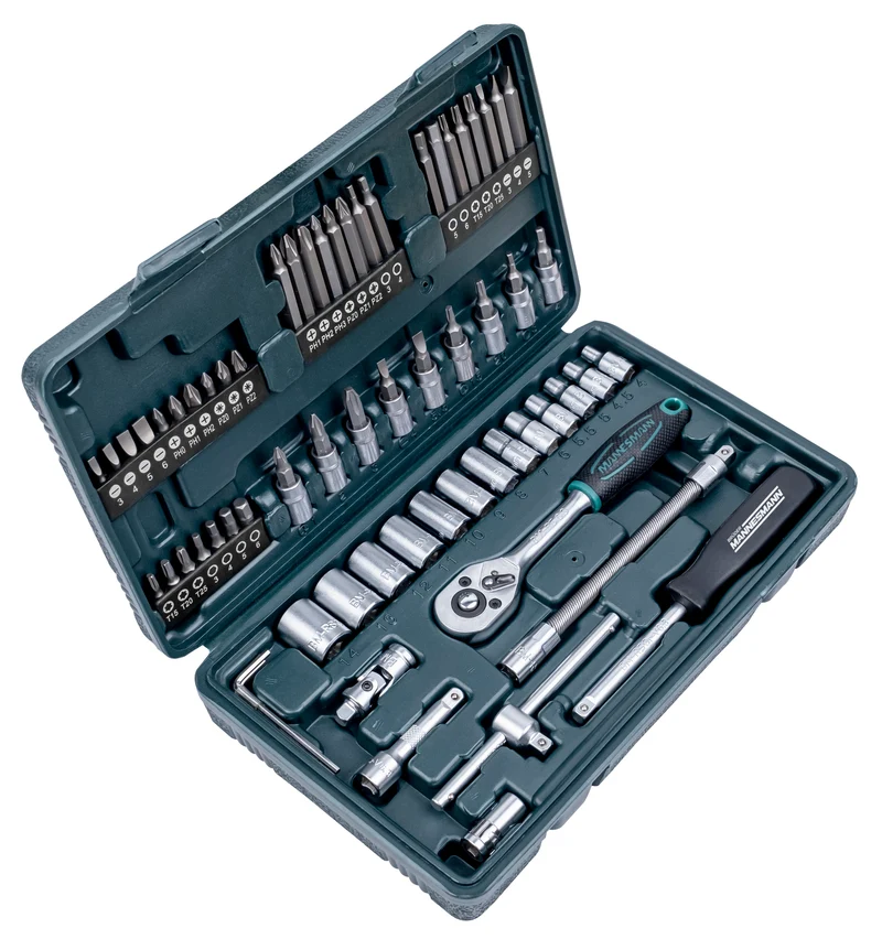 65-tlg. Steckschlüsselsatz 1/4"