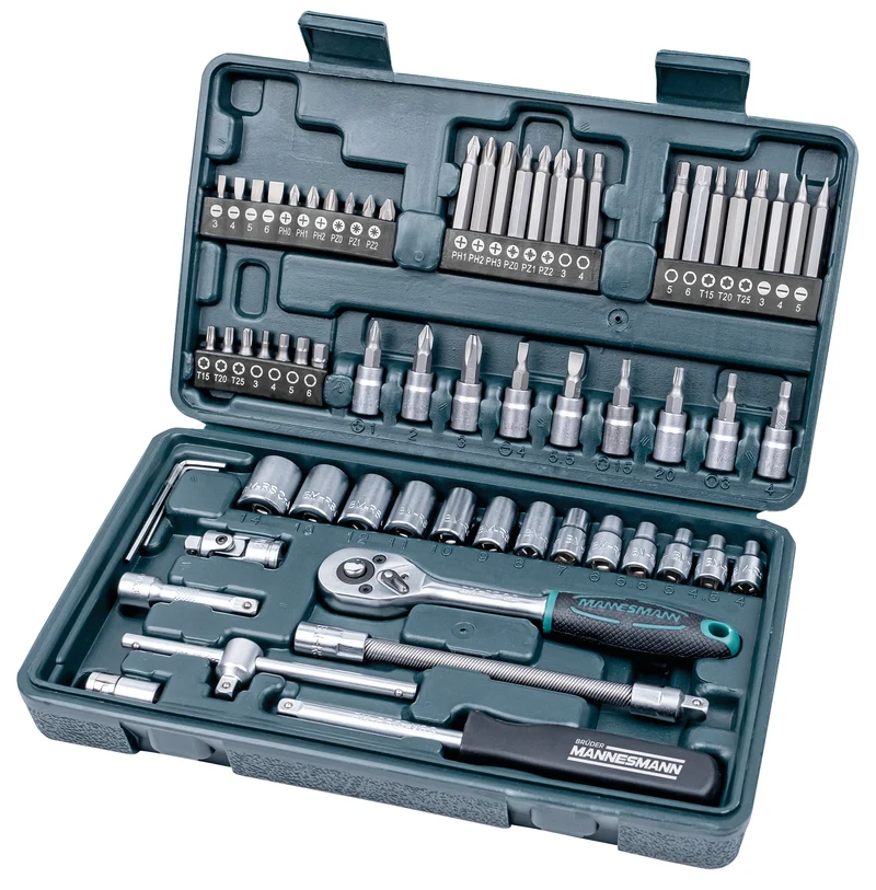 65-tlg. Steckschlüsselsatz 1/4"