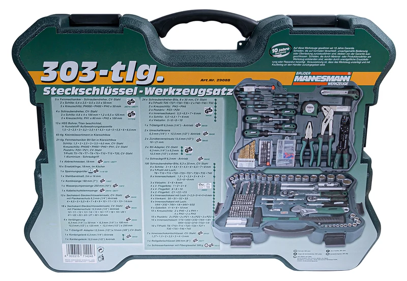 303-tlg. Steckschlüssel- und Werkzeugsatz