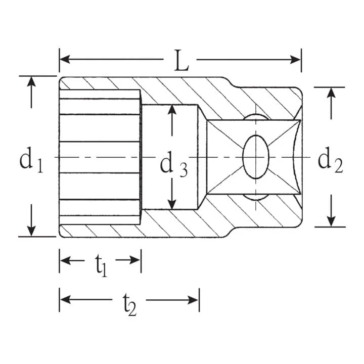 STAHLWILLE Steckschlüsseleinsatz 52 1/2 ″ 6-kant ( 4000826329 )