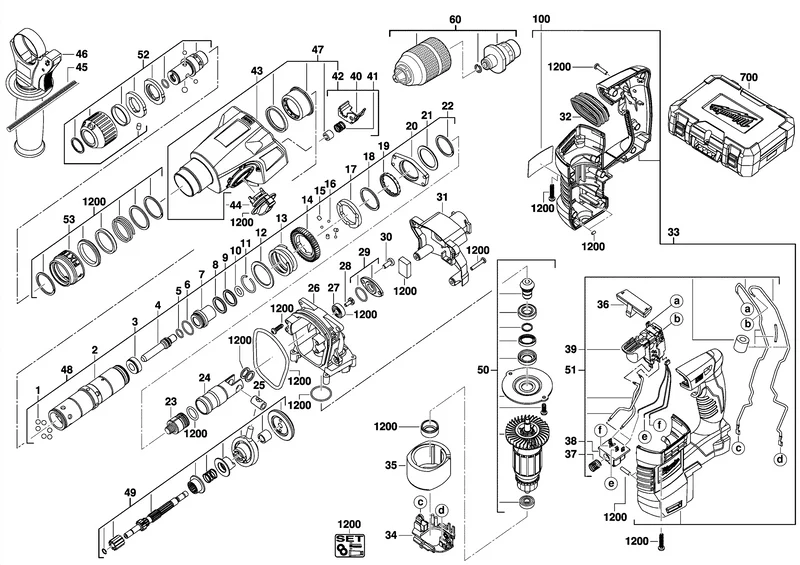 Milwaukee HD18 HX Ersatzteile (Code: 428696)