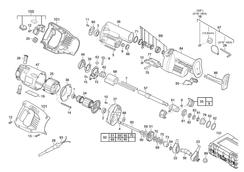 Milwaukee SSPE 1300 SX Ersatzteile (Code: 503347)