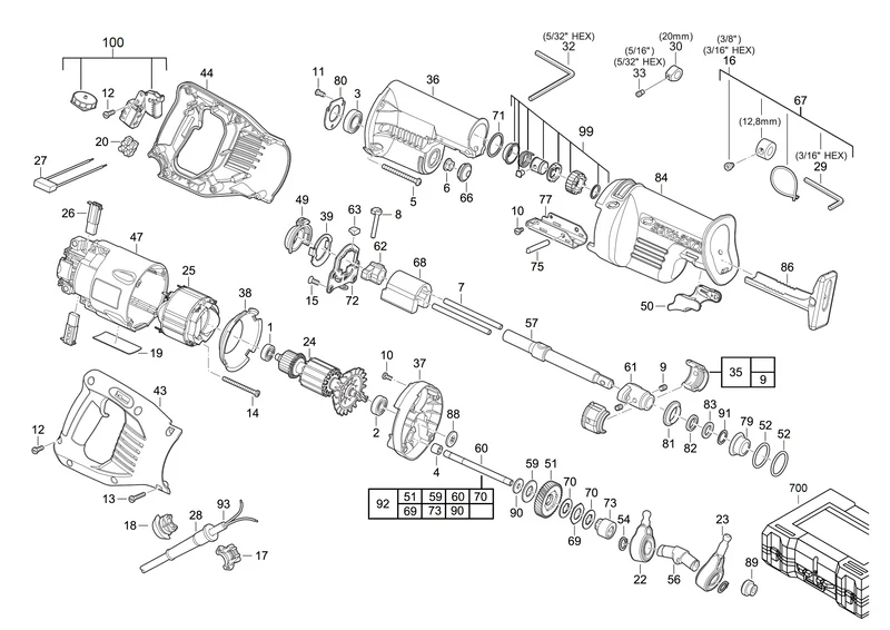 Milwaukee SSPE 1300 SX Ersatzteile (Code: 458762)