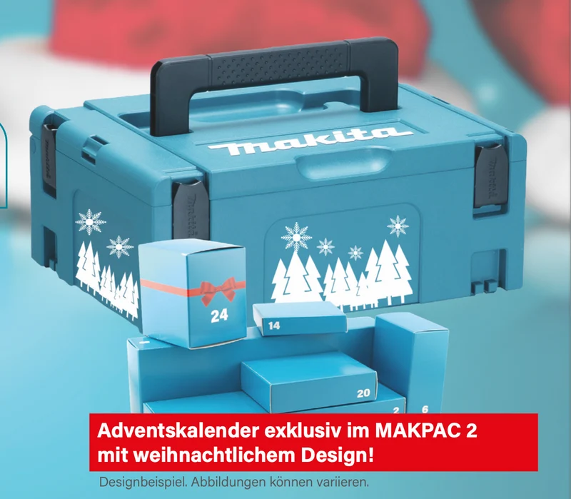 Makita Adventskalender 2026 im MAKPAC ( P-84888 ) – 24 Türchen voller Power, Überraschungen und Fanliebe