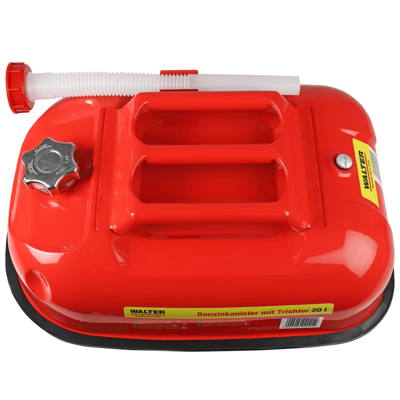 Horizontaler Benzinkanister mit Trichter Set 20 L 2-tlg.